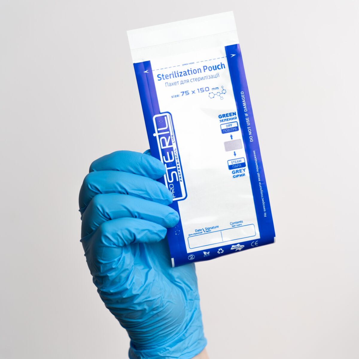 Крафт-пакети ProSteril 75*150 (ПРОЗОРІ) 100 шт 1уп